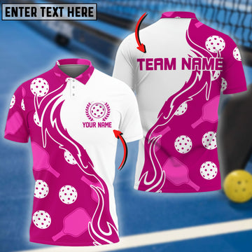 BlueJose PickleballBall And Paddles Personalized Name, Team Name Unisex Shirt (4 Colors)