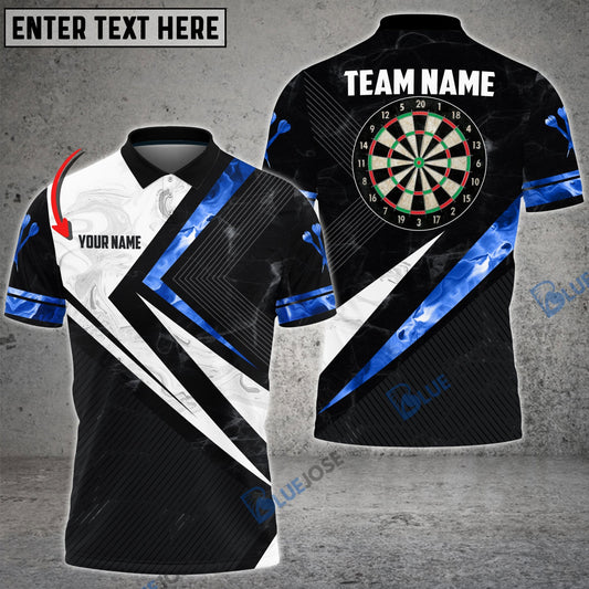 BlueJose Red White Smoke Darts Personalized Name, Team Name Shirt (4 Colors)