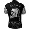 BlueJose Viking Style Polo Shirt - Raven And Skull