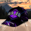 Racing Checkered Flag Personalized Name Cap – Red Metallic Honeycomb Custom Classic Baseball Cap