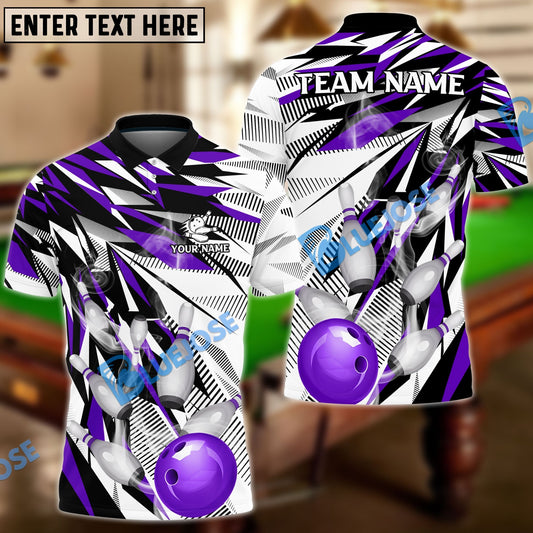 BlueJose Bowling And Pins Diamonds Dart Personalized Name, Team Name Unisex Shirt