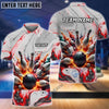 BlueJose Broken Smoke Bowling And Pins Customized Name 3D Shirt