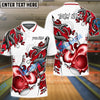 BlueJose Bowling And Pins Snake Pattern Customized Name 3D Shirt (4 Colors)