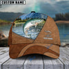 BlueJose Fishing Leather Pattern 2 Personalized Cap (13 Breeds)