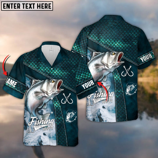 BlueJose Fishing Color 06 Personalized All Over Print 3D Hawaiian Shirt
