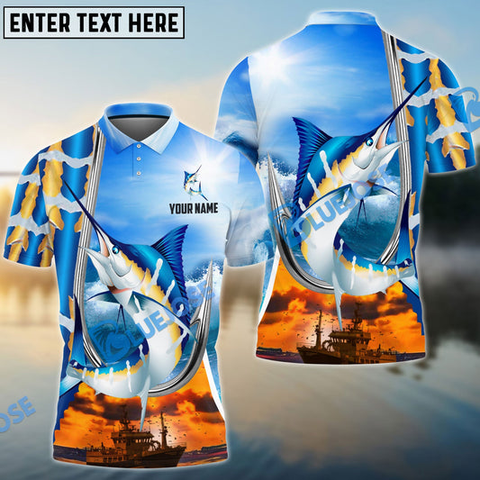 BlueJose Customize Name 3D Fishing Shirts