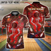 BlueJose Bowling And Pins Space Ape Bigfoot Customized Name, Team Name 3D Shirt (4 Colors)