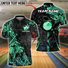 BlueJose Bowling And Pins Golden Lion Customized Name, Team Name 3D Shirt (4 Colors)