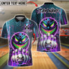 BlueJose Bowling And Pins Tech Monster Customized Name, Team Name 3D Shirt (4 Colors)