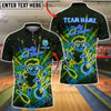 BlueJose Bowling & Pin Neon Dolly the Bowler Sheep Customized Name, Team Name 3D Shirt (4 Colors)