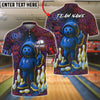 BlueJose Bowling And Pins Graffiti Attitude Dude Customized Name, Team Name 3D Shirt (6 Colors)