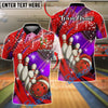 BlueJose Bowling And Pins Christmas Theme  Customized Name, Team Name 3D Shirt (4 Colors)
