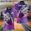 BlueJose Bowling And Pins Scorpion Neon Comic Graphic Customized Name, Team Name 3D Shirt (4 Colors)