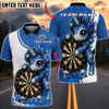 BlueJose Darts Unicorn Sugar Skull Roses Personalized Name, Team Name Unisex Shirt (4 Colors)