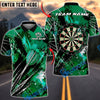 BlueJose Darts Dartboard White Dust Grunge Target  Personalized Name, Team Name Unisex Shirt (4 Colors)