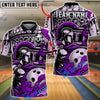 BlueJose Bowling And Pins Spartan Roman Warrior Flame Art Customized Name, Team Name 3D Shirt (4 Colors)