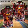 BlueJose Bowling And Pins Duck Neon Graffiti Strike Art Customized Name, Team Name 3D Shirt (4 Colors)