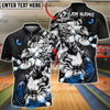 BlueJose Bowling And Pins Wolf Strike Beast Customized Name, Team Name 3D Shirt (4 Colors)