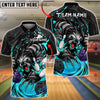 BlueJose Bowling And Pins  Fierce Angry Sloth Graphic Customized Name, Team Name 3D Shirt (4 Colors)