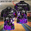 BlueJose Bowling And Pins  Fierce Angry Sloth Graphic Customized Name, Team Name 3D Shirt (4 Colors)