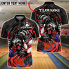 BlueJose Bowling And Pins  Fierce Angry Sloth Graphic Customized Name, Team Name 3D Shirt (4 Colors)