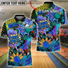 BlueJose Bowling And Pins Strike Force Comic Graffiti Customized Name, Team Name 3D Shirt (4 Colors)