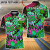 BlueJose Bowling And Pins Strike Force Comic Graffiti Customized Name, Team Name 3D Shirt (4 Colors)
