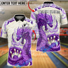 BlueJose Bowling And Pins Dragon Flame Fantasy Art Customized Name, Team Name 3D Shirt (4 Colors)