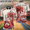 BlueJose Bowling And Pins Dragon Flame Fantasy Art Customized Name, Team Name 3D Shirt (4 Colors)