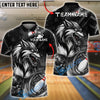 BlueJose Bowling And Pins Swirl Cosmic Wolf Customized Name, Team Name 3D Shirt (6 Colors)