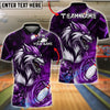 BlueJose Bowling And Pins Swirl Cosmic Wolf Customized Name, Team Name 3D Shirt (6 Colors)