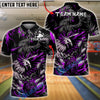 BlueJose Bowling And Pins Fierce Phoenix Flame Graphic Customized Name, Team Name 3D Shirt (4 Colors)