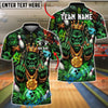BlueJose Bowling And Pins Gorilla King Jungle Graffiti Neon Customized Name, Team Name 3D Shirt (4 Colors)