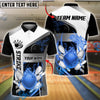 BlueJose Bowling And Pins Tornado and Flame Customized Name 3D Shirt (6 Colors)