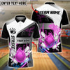 BlueJose Bowling And Pins Tornado and Flame Customized Name 3D Shirt (6 Colors)