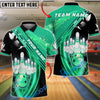 BlueJose Bowling And Pins Strike Sparkle Design Customized Name, Team Name 3D Shirt (4 Colors)