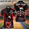 BlueJose Bowling American Eagle 250th Anniversary Bowling Ball And Pins Design Customized Name, Team Name 3D Shirt (4 Colors)