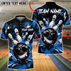 BlueJose Bowling And Pins Cool Gangster Strike Customized Name, Team Name 3D Shirt (6 Colors)