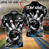BlueJose Bowling And Pins Cool Gangster Strike Customized Name, Team Name 3D Shirt (6 Colors)