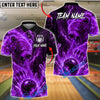 BlueJose Bowling And Pins Thunder Bear Lightning Clap Design  Customized Name, Team Name 3D Shirt (4 Colors)