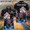 BlueJose Bowling Monster Pin Attack Dark Horror Customized Name, Team Name 3D Shirt (6 Colors)