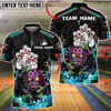 BlueJose Bowling Monster Pin Attack Dark Horror Customized Name, Team Name 3D Shirt (6 Colors)