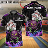BlueJose Bowling Monster Pin Attack Dark Horror Customized Name, Team Name 3D Shirt (6 Colors)