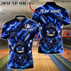 BlueJose Bowling And Pins Hooded Bunny Neon Lightning Art Customized Name, Team Name 3D Shirt (6 Colors)