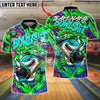 BlueJose Bowling And Pins Urban Graffiti Cool Shark Customized Name, Team Name 3D Shirt (4 Colors)