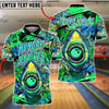 BlueJose Bowling And Pins Shark Hungry for Strikes Graffiti Customized Name, Team Name 3D Shirt (4 Colors)