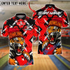 BlueJose Bowling And Pins Fierce Tiger Sport Streetwear Customized Name, Team Name 3D Shirt (4 Colors)