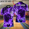 BlueJose Bowling And Pins Lightning Wolf Firestorm Strike Customized Name, Team Name 3D Shirt (4 Colors)