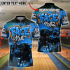 BlueJose Bowling And Pins Face Your Fear Graffiti Minotaur Customized Name, Team Name 3D Shirt (4 Colors)