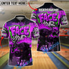 BlueJose Bowling And Pins Face Your Fear Graffiti Minotaur Customized Name, Team Name 3D Shirt (4 Colors)